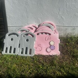 Pink and Gray Kids Play Fence